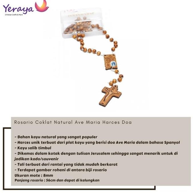 ] Souvenir Rohani Rosario Kalung Salib Katolik Murah + Kotak Jerusalem