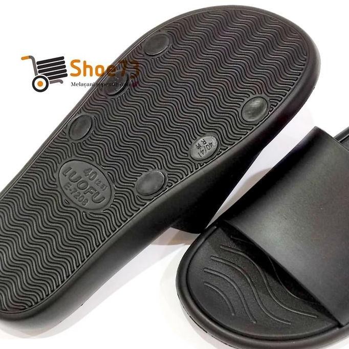 LUOFU E 7208 M - 5WP SIZE 40-44 ORIGINAL | Sanda Selop Jelly Pria | Sendal Kokop Cowok Impor