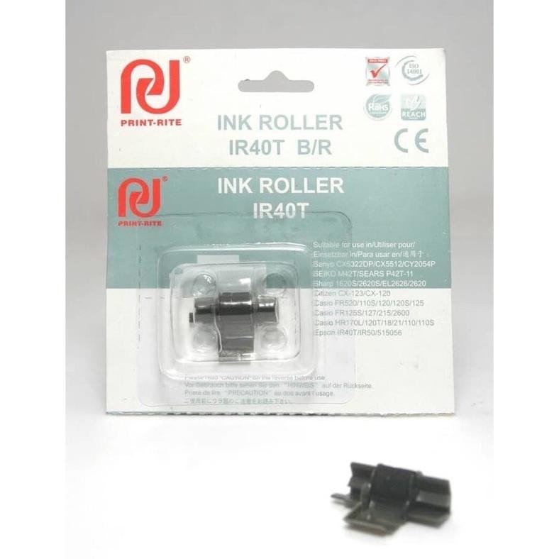 Cq37 Fg-80 Dg-78 Tinta Kalkulator Casio Ir 40T Ir40T Ink Roll Ir 40 T Black & Red Print Rite Compati