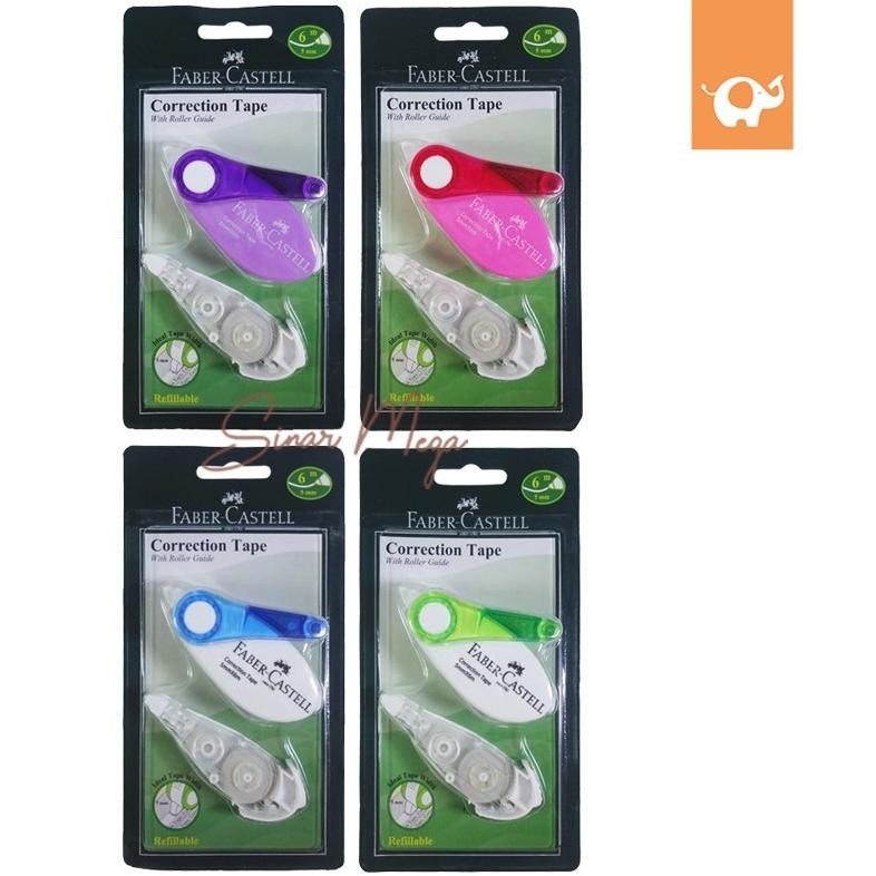 

Cod Uy-23 D-54 Faber Castell Correction Tape Sr-506 With Roller Guide Free Refill / Tip Ex Kertas Berkualitas Murah Termurah Cod