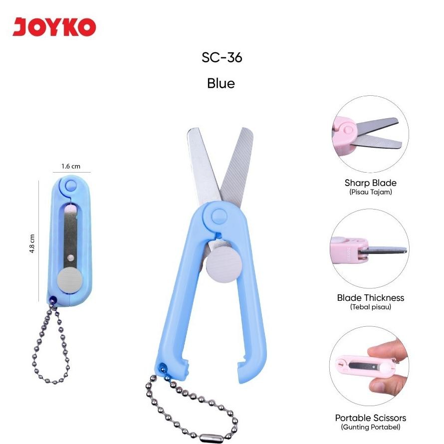

Gd-5 Pl30 Oh34 Joyko Gunting Portable Mini Sc-36 Original (1 Pcs) / Gunting Lipat Portable Scissors Joyko Sc-36 Per Pcs Premium Original Gd-5