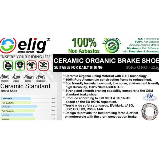 Kampas Rem YAMAHA Mio GT, Mio Soul, Soul GT (Depan + Belakang) - EL