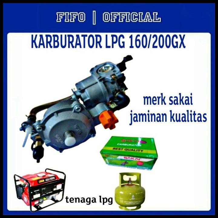 Terlaris KARBULATOR LPG GX160 200 SAKAI/ KONVERTER KIT GENSET AIR HYBRID BENSIN KE LPG MURAH Mesin E