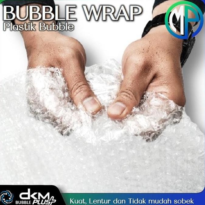 

ready Plastik Bubble Wrap Roll 60cm x 50m Putih Bening / Hitam DKM+ Rusfet