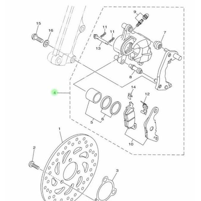 Kaliper-Palababi-Caliper Assy Mio J-Soul GT 115 Asli 54P-F580U-02