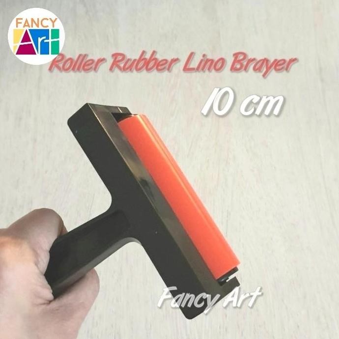 

ready !!! V-TEC Roll Rubber Lino Brayer 10cm - Roller Lukis