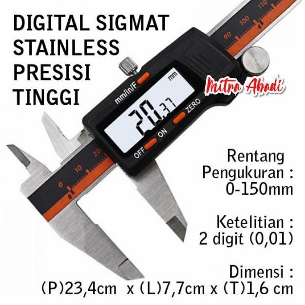 

JANGKA SORONG / DIGITAL SIGMAT PREMIUM PRESISI TINGGI STAINLESS STEEL