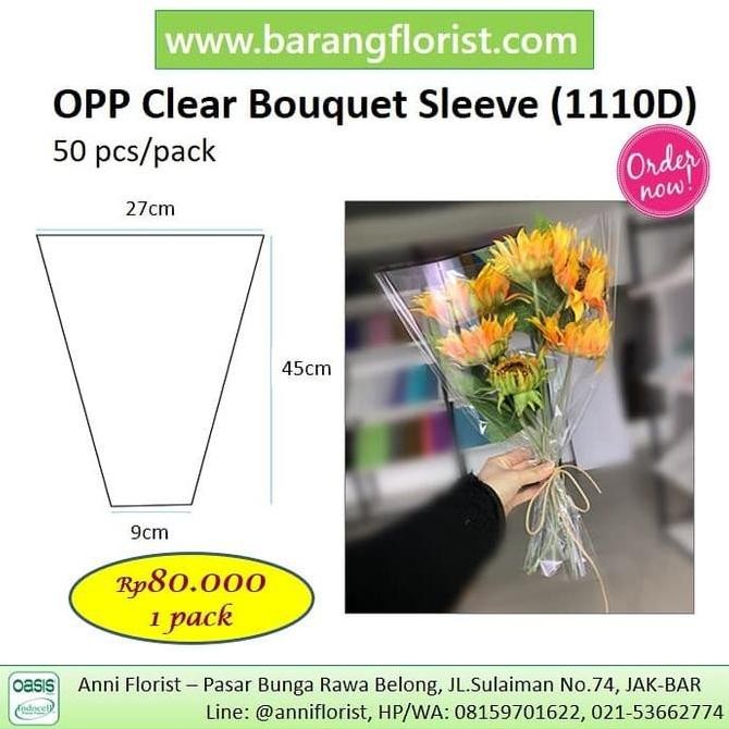 

ready OPP Clear Bouquet Sleeve 50 pcs