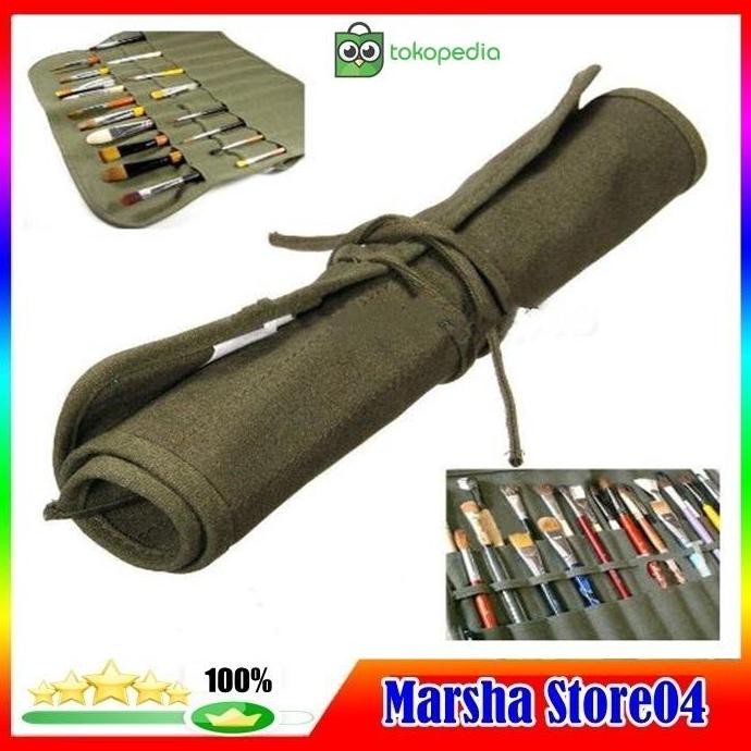 

ready !!! Tas Kuas Melukis: Tempat Menyimpan Kuas Cat Air / Cat