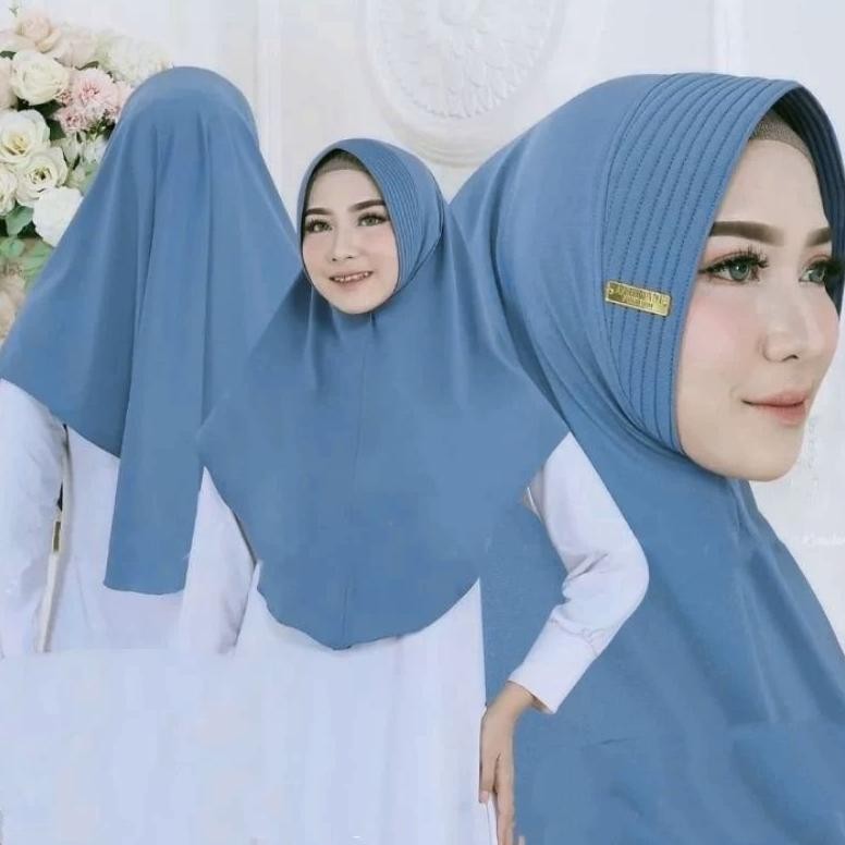 NEW 100RIBU DPT 8PCS HIJAB BERGO HAMIDAH L LABEL AKRILIK BONUS KUCIR CEPOL HIJAB TERLARIS