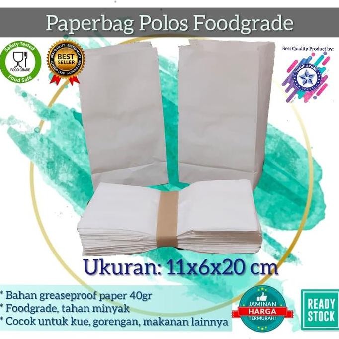 

ready Kantong Kertas 20x11x6cm 100pcs