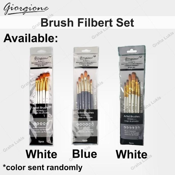 

ready !!! Giorgione Brush Filbert / Kuas Set 6 Filbert G-6010Z / Kuas Set 5