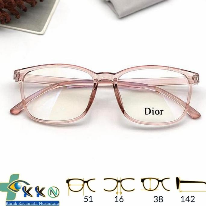 ready kacamata kotak Korea transparan lentur free lensa anti radiasi minus,
