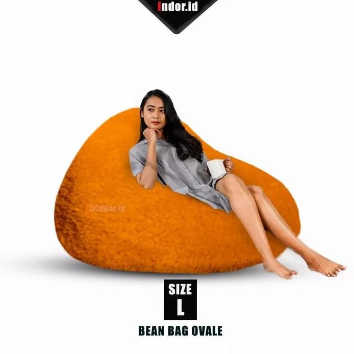 bean bag segitiga jumbo dewasa anti air & Bean Bag Ovale Jumbo size L murah