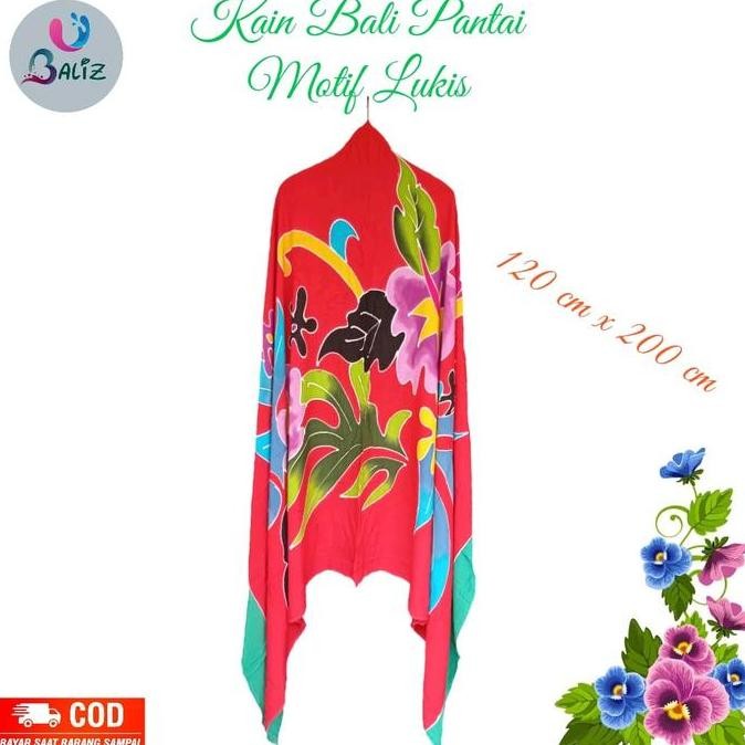 ready Super Tebal Kain Pantai - Sarung Bali Motif Lukis jumbo Hiasan