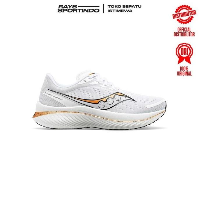 Ready Stock Sepatu Lari Saucony Endorphin Speed 3 White Gold