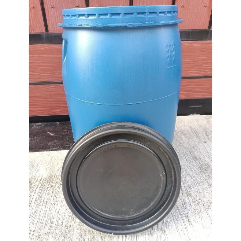 HJK tong sampah/drum plastik  biru,tong air ukuran 60 liter