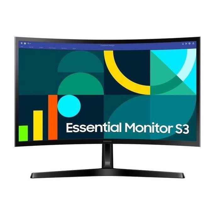 Premium Monitor Led Samsung S24D366 Curve - 24 Inch PC Komputer - PLS VGA HDMI