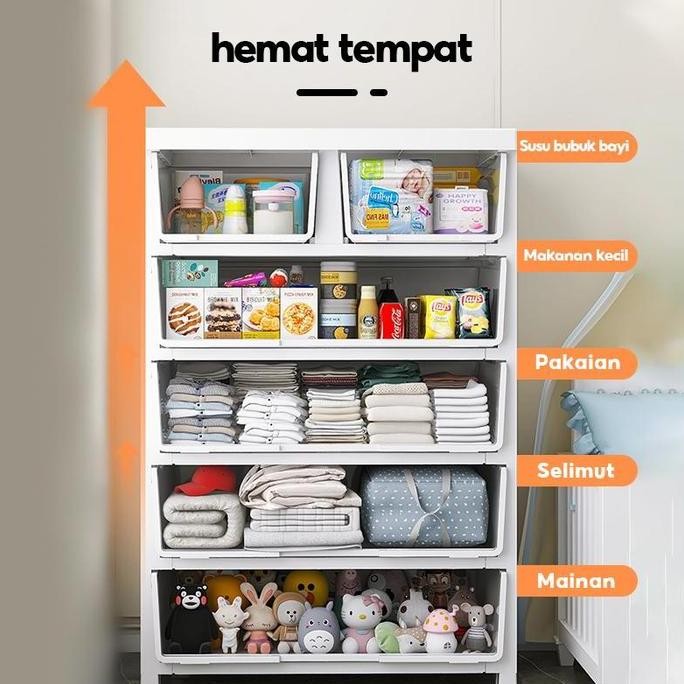 Spesial Hanriver & KucaEkstra BesarLemari Plastik Lemari Pakaian Laci Plastik Kabinet Drawer Storage
