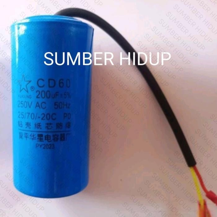 Kapasitor Cd60 200Uf 250V Ac Capasitor 200Mfd 200 Uf Mfd 250 V Cd-60 Original Dan Terpercaya