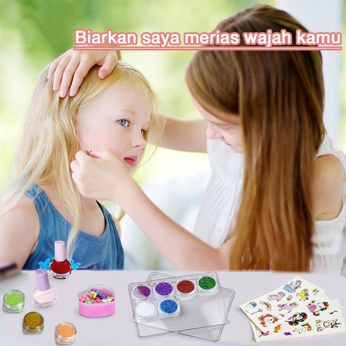 Tatajoy Mainan Tas Anak Cewek Mainan Make Up Tas Anak Cewek Lucu Unicorn Mainan Makeup Anak Makeup M