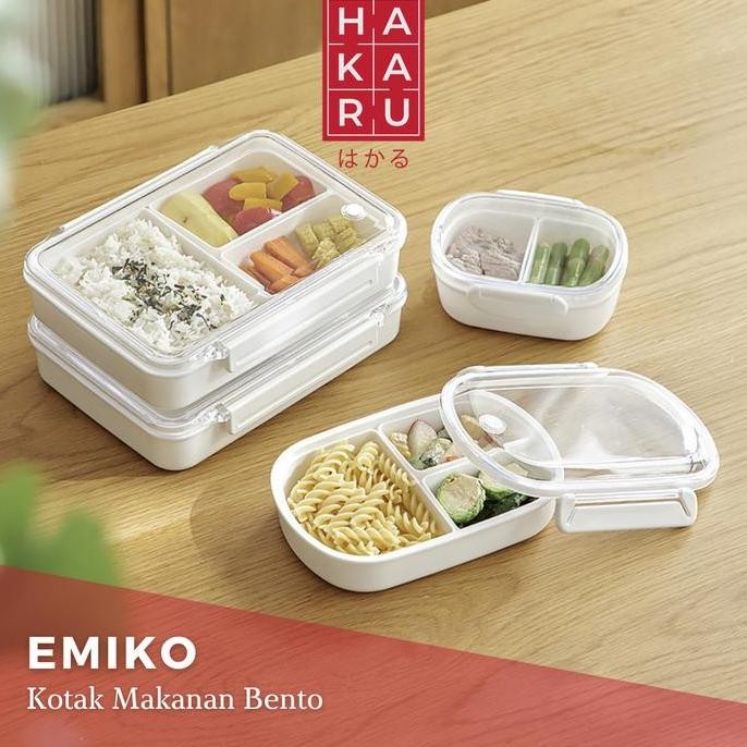 HakaruEmiko Kotak Bento Box Makanan Premium Wadah Set Nasi Estetis Kotak Set Bekal Best