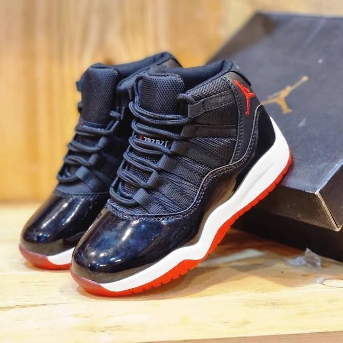 Tersedia Sepatu Sneakers Anak Laki Laki Jordan 11 Retro High Bred(IMPORT)