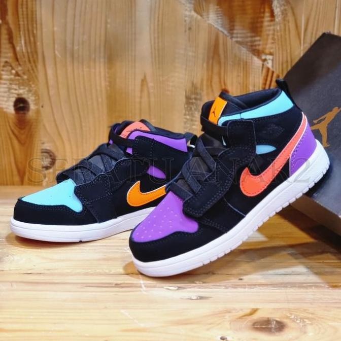 Tersedia SEPATU ANAK NIKE AIR JORDAN 1 MID IMPORT/MULTICOLOR CANDY/GRADE ORI