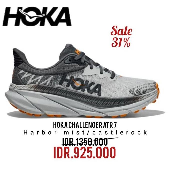 Promo Hoka Challenger Atr 7 Harbor Mist Castlerock Orizinal