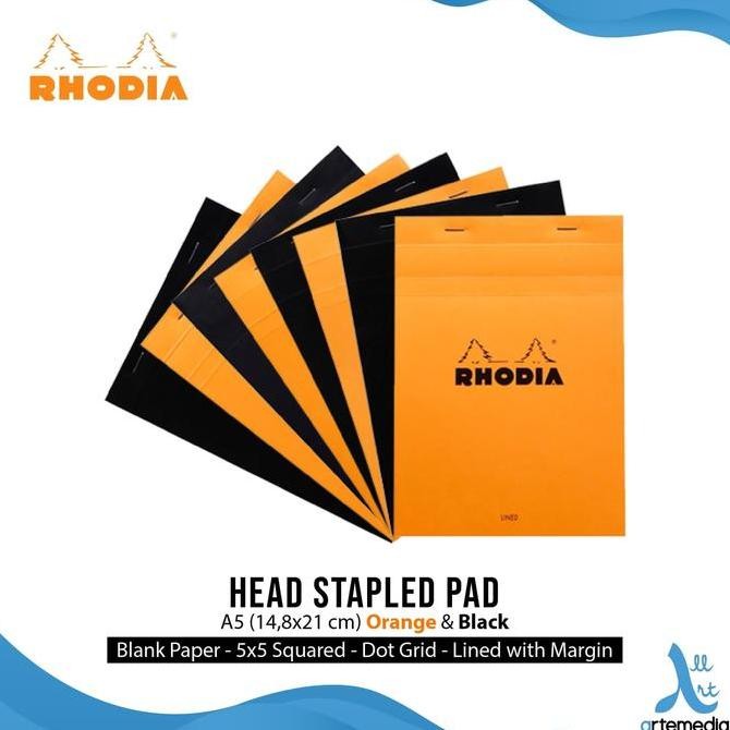 

Buku Catatan Rhodia A5 Head Stapled Pad N16 Notepad TA