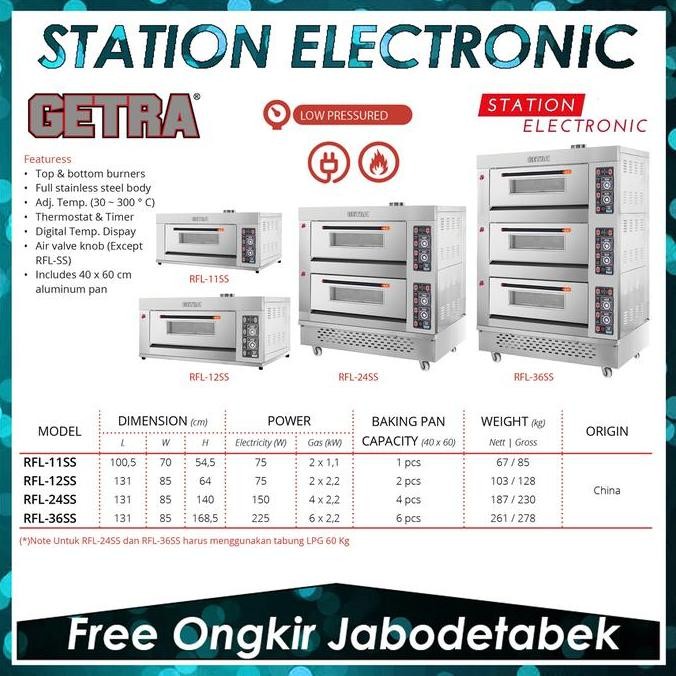 Getra Gas Baking Oven Rfl-12Ss Oven Gas Pemanggang Roti