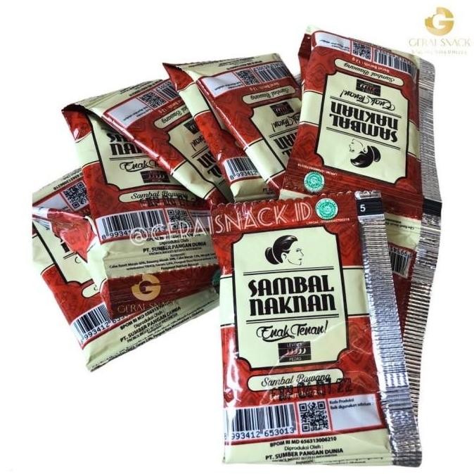 

Sambal Naknan Sachet 1 PACK isi 50 PCS Pedas Level 3 Sambal Praktis TF