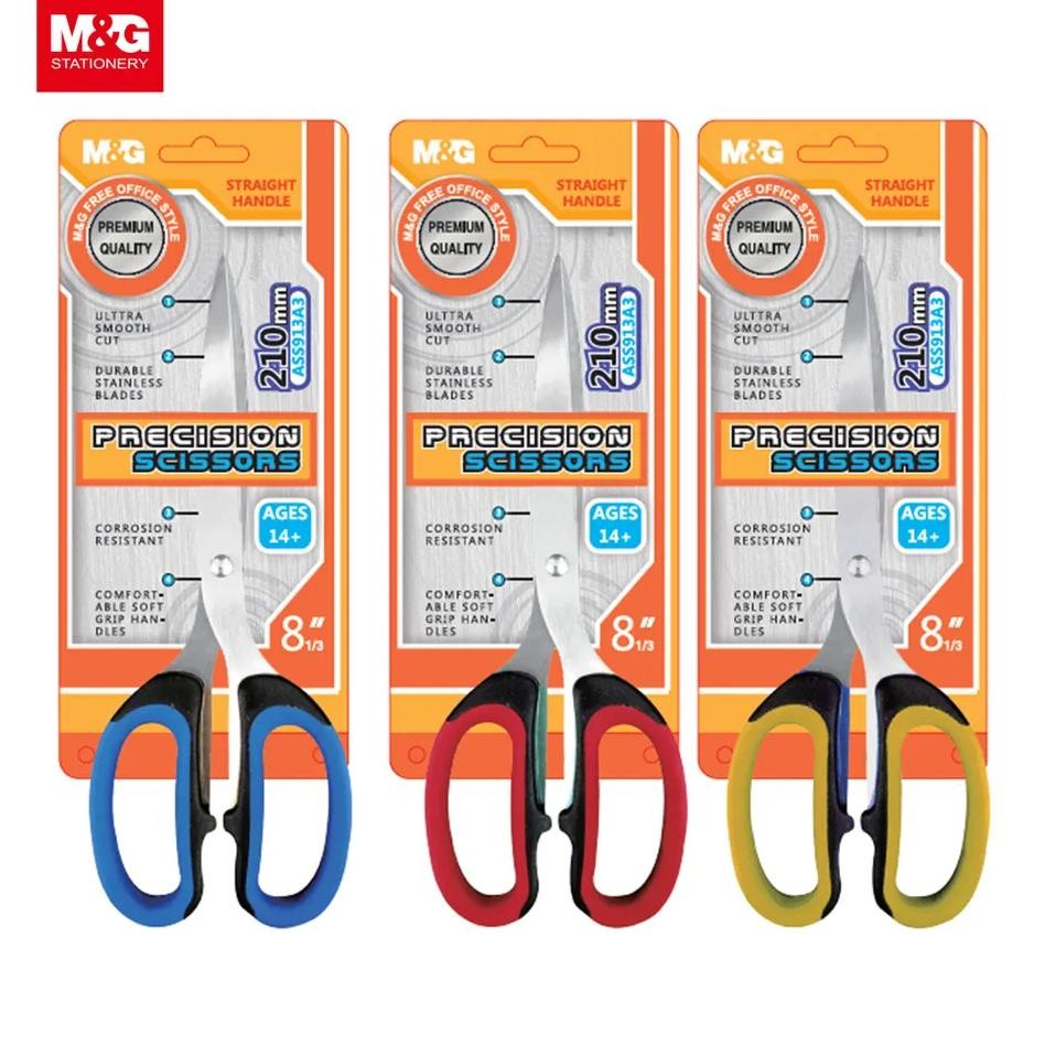 

M&G Gunting Stainless Steel Tajam Serbaguna 210mm Pegangan Karet Nyaman Material Anti Karat Cocok Untuk Semua Material Kertas Kain hasil Presisi