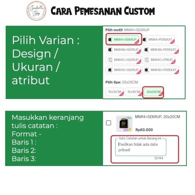 

Custom Akrilik Plang Acrylic Sign board Papan Nama Ukuran 15 x 25 cm