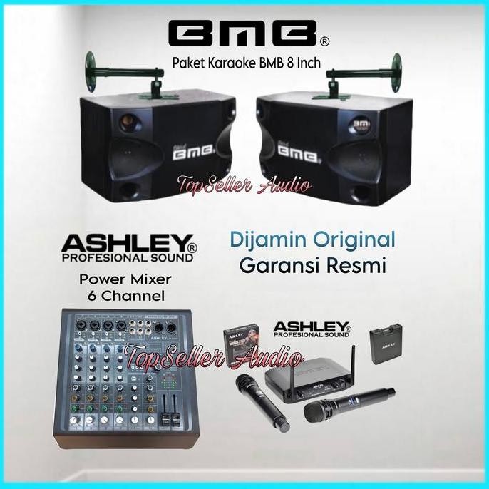 New Paket Sound Speaker Bmb Karaoke 8 Inch Cs 252V Ampli Bluetooth Usb New Stok