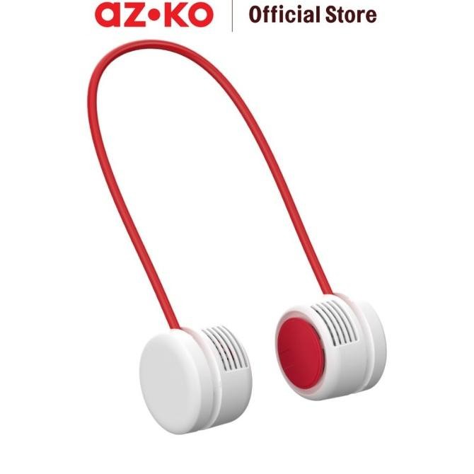 Sale Azko Apa Kipas Angin Leher Rechargeable 2 In 1 - Merah Portable Neck Fan Kipas Pundak Leher Tra