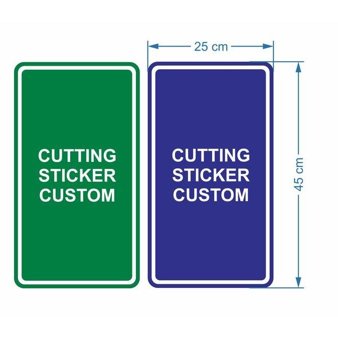 

Custom Sign Plang Papan Nama Plat Aluminium 25x45 Cutting Sticker Outdoor