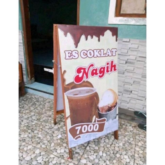 

Stand Banner 2 Sisi Kayu Includ+Sekrup Tahan Lama - Ukuran T 150cm x L 70 cm - Putih