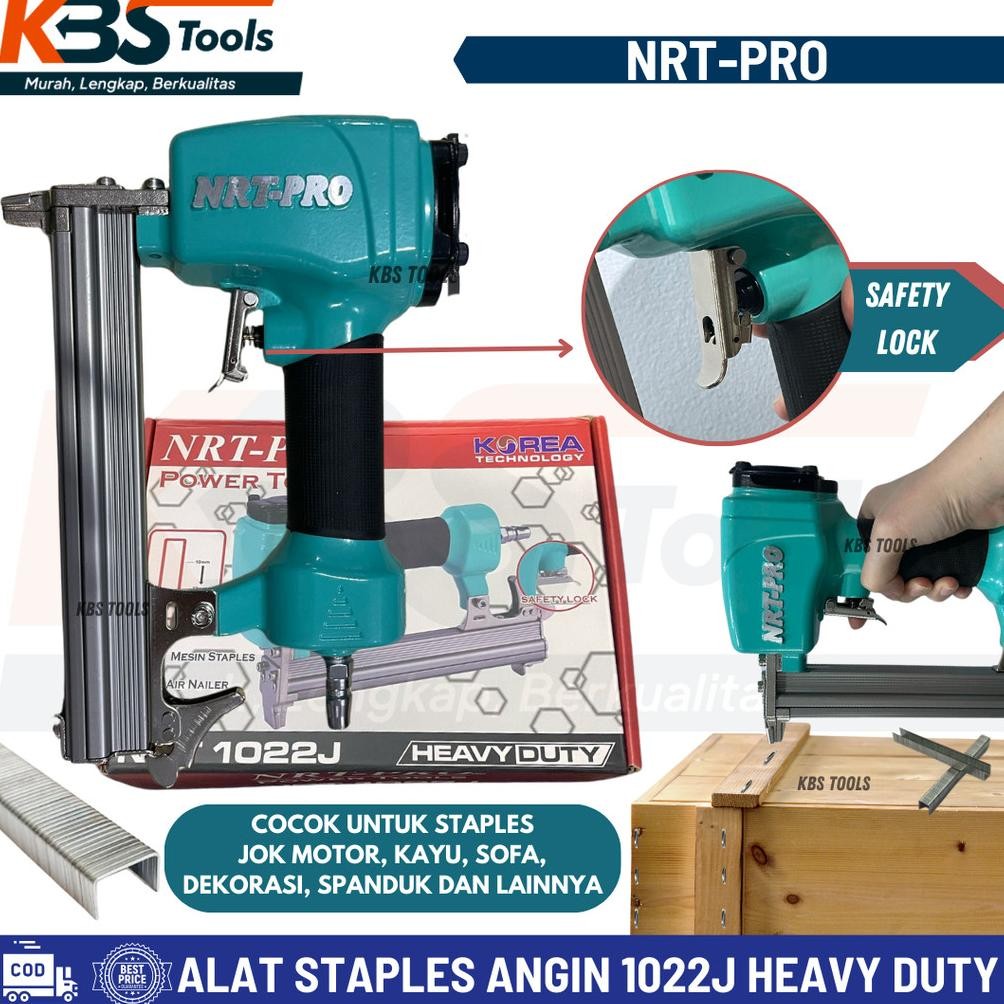 

READY STOK Stapler Gun NRT Pro 1022 J Heavy Duty Staples Angin 1022J Alat Tembak Paku U Jok Motor Furniture Sofa Kayu Siap kirim