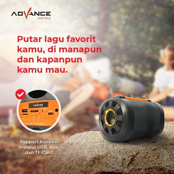 Speaker Advance Ks-613 5" Portable Musik Box Bluetooth Bass Karaoke New Stok