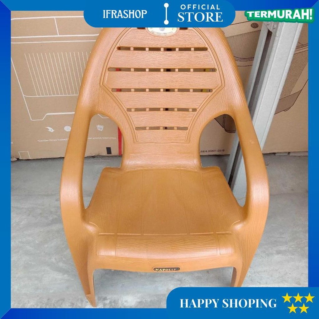 Kursi Santai Plastik Napolly Rebahan/Kursi Teras Napolly/Bangku Santai Teras Napolly Plastik Terlari