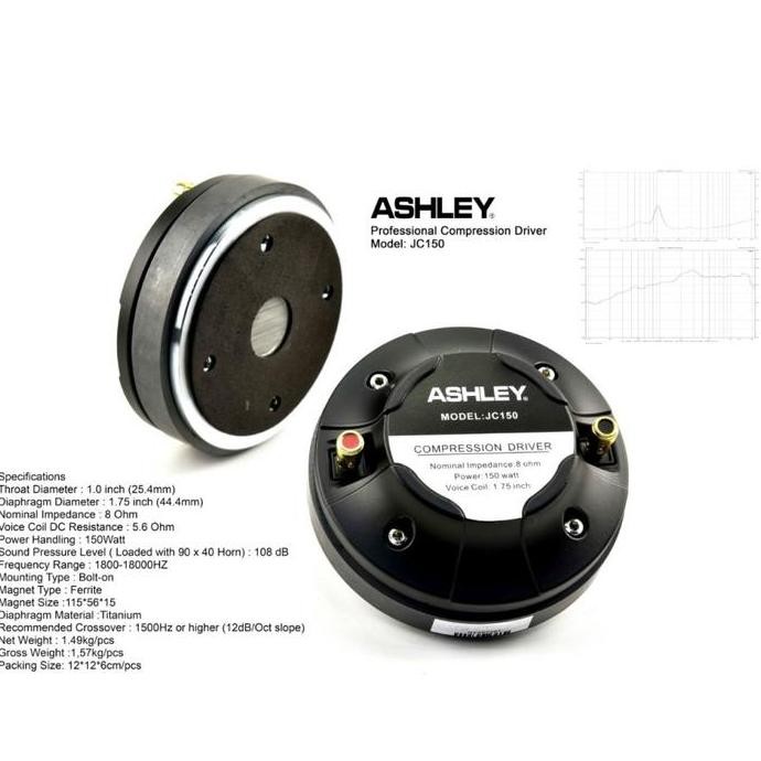 Tweeter Magnet Ashley Jc150 / Driver Tweeter Ashley Jc 150 Original New Stok