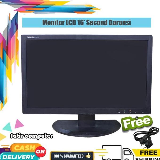 Premium monitor lcd 16 inch wide bekas campur mulus garansi