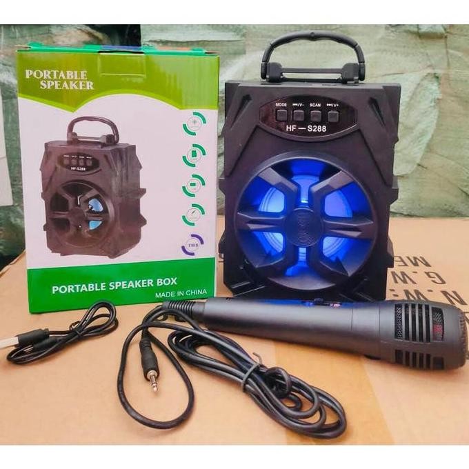 Speaker Bonus Mik With Mic Karaoke / Speaker Bluetooth Karaoke New Stok