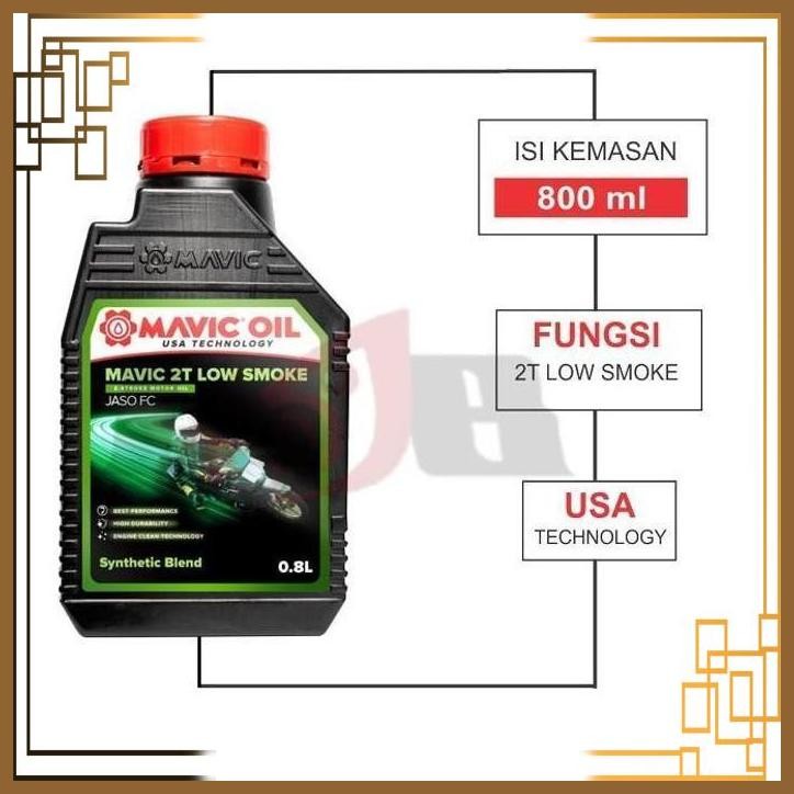 [LGM] OLI SAMPING MAVIC 2T RACING OIL LOW SMOKE XTRA FRAGRANCE 800ML NINJA MOTOR MOTORCYCLE