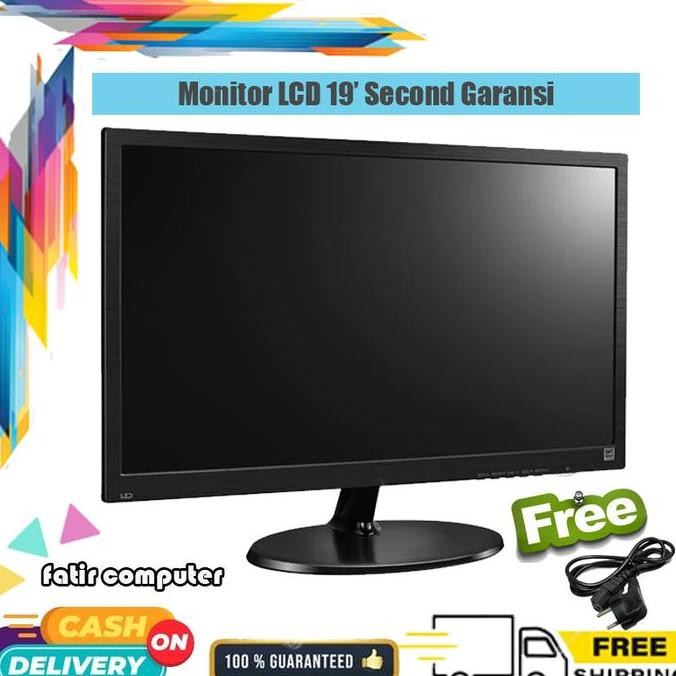 Premium monitor lcd lenovo 19inch bekas mulus