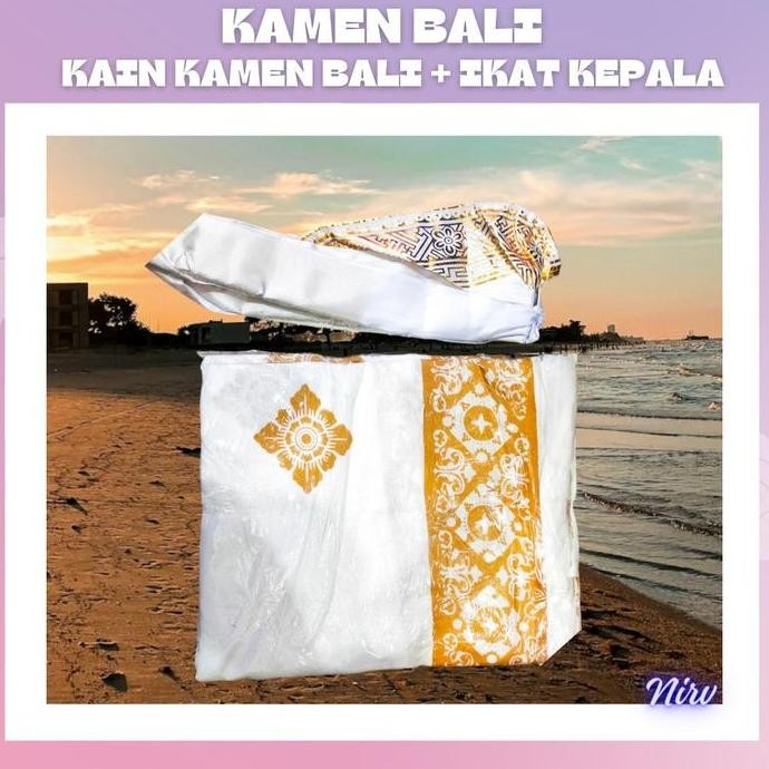 PAKET KAMEN BALI + UNDENG/SET BAJU PRIA MODEL ADAT BALI DEWASA