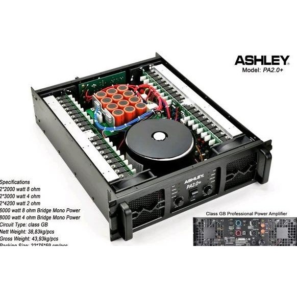 Power Ampli Amplifer Ashley Pa 2.0+ 2 0 Plus Class Gb Original New Stok