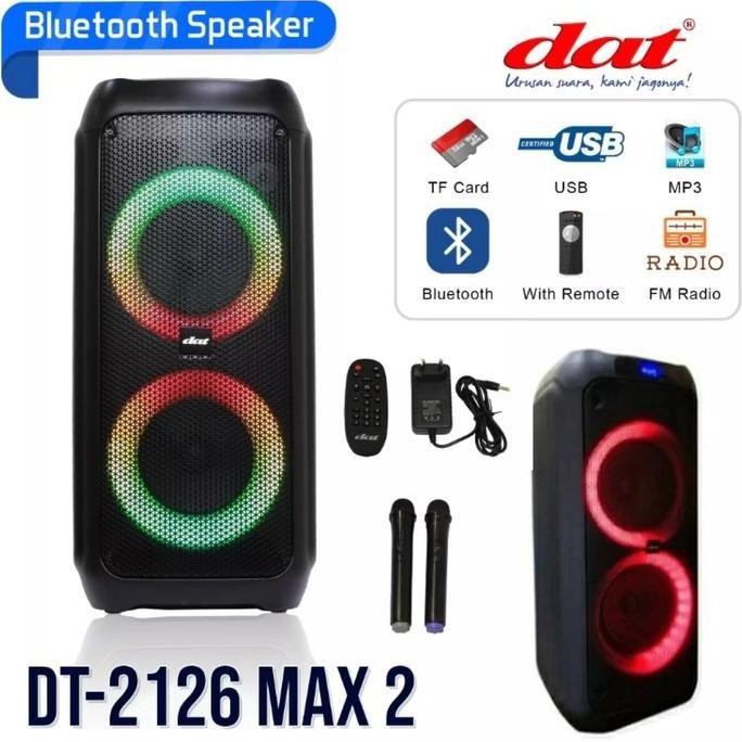 Speaker Portable Meeting Wireless Dat 2126 Max 2 6.5 Inch Double 6.5In New Stok