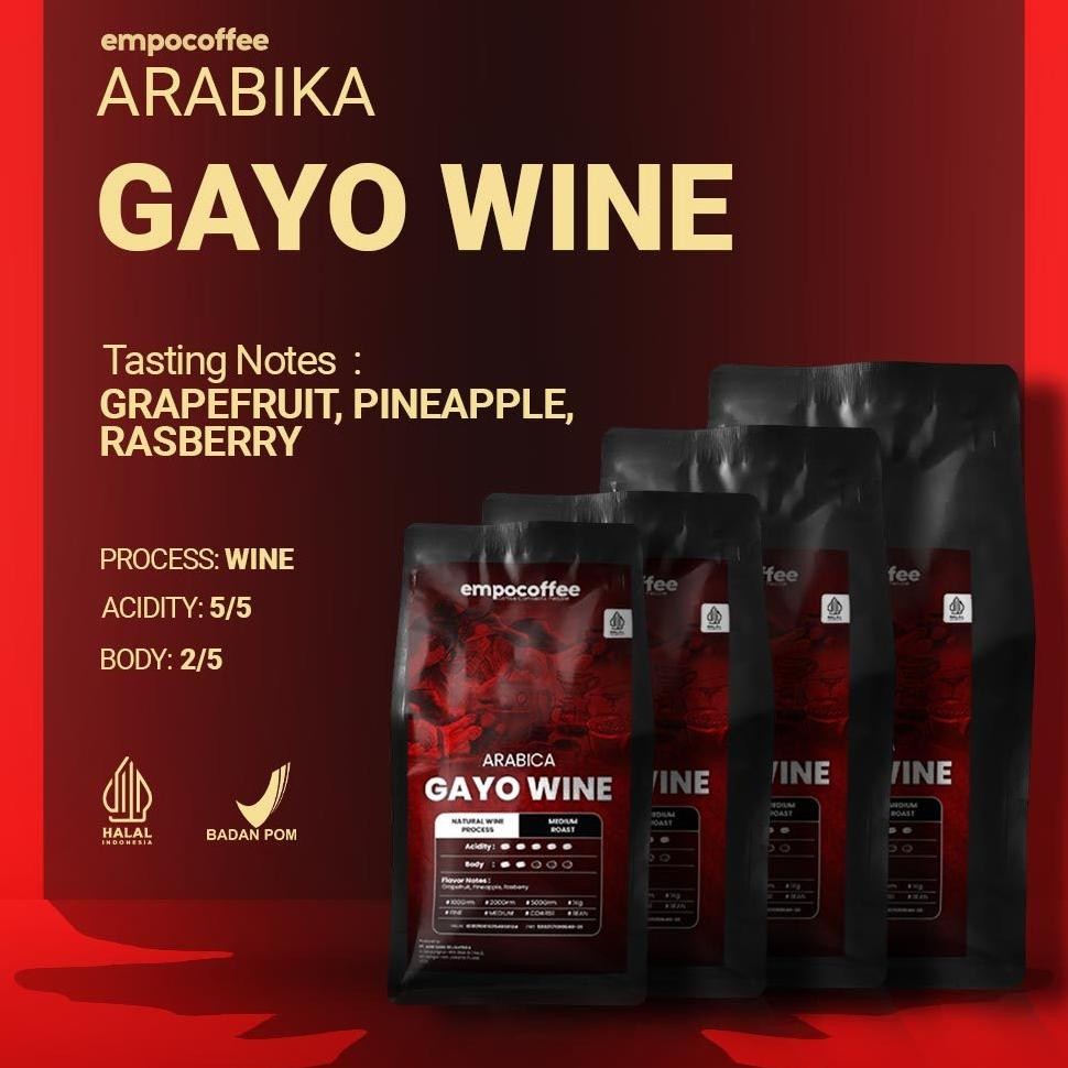 

NEW!!! Empo Coffee Biji Kopi Bubuk Arabika Gayo Wine Aceh Sumatra Arabica Coffee Roast Beans Roasted Bean